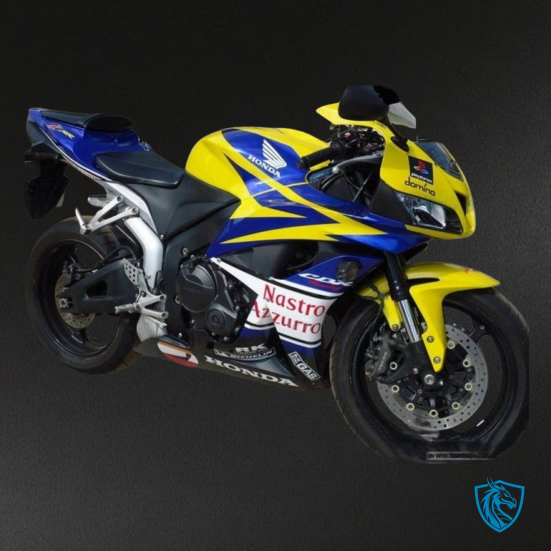 Honda CBR600RR (2007-2008) Yellow & Blue Nastr - MERGEment Motorcycle Fairings Kit
