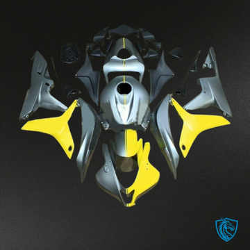 Honda CBR600RR (2007-2008) Yellow & Gray No Logo Fairing Kit | ABS Bodywork