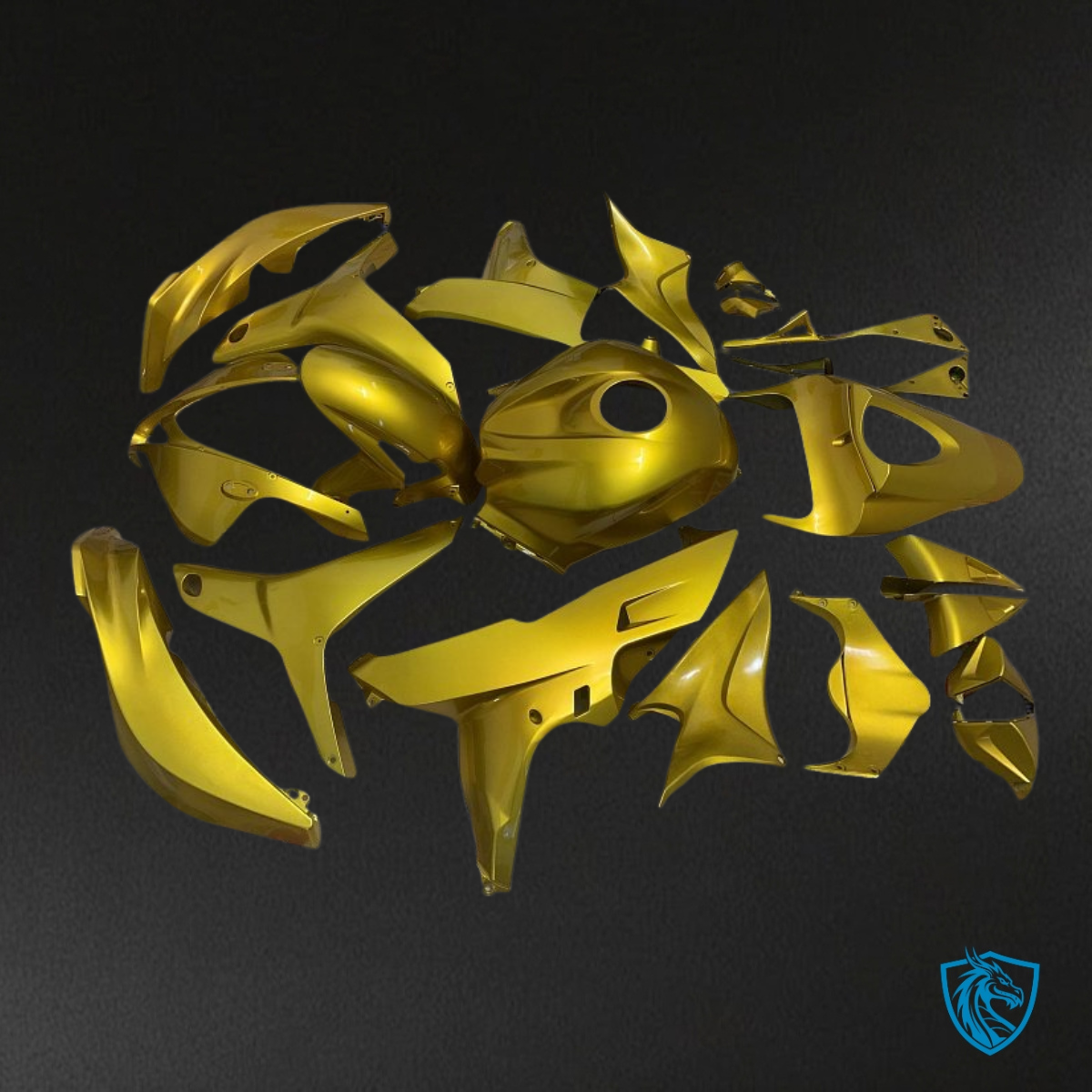 Honda CBR600RR (2007-2008) Glossy Gold - Custom ABS Fairing Kit
