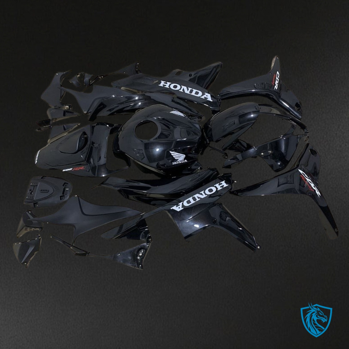 Honda CBR600RR (2007-2008) Gloss Black Fairing Kit - Aftermarket ABS Bodywork