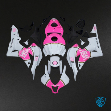 Honda CBR600RR (2007-2008) White & Pink Lucky Strike Fairing Kit | ABS Bodywork