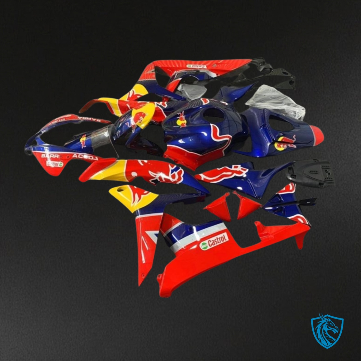 Honda CBR600RR (2007-2008) Red, Blue & Yellow - MERGEment Motorcycle Fairings Kit