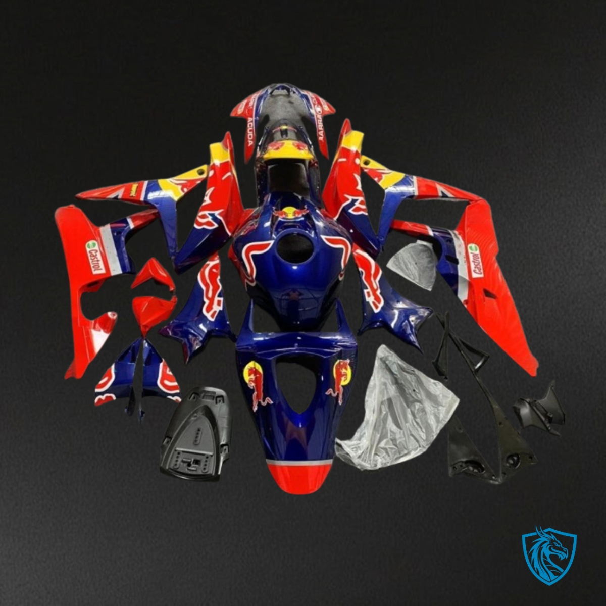 Honda CBR600RR (2007-2008) Red, Blue & Yellow - MERGEment Motorcycle Fairings Kit