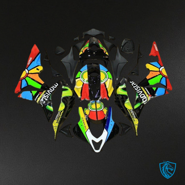 Honda CBR600RR (2007-2008) Black, Blue & Yellow - MERGEment Motorcycle Fairings Kit