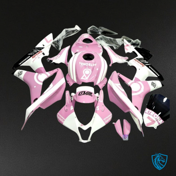 Honda CBR600RR (2007-2008) White & Pink - Custom ABS Fairing Kit