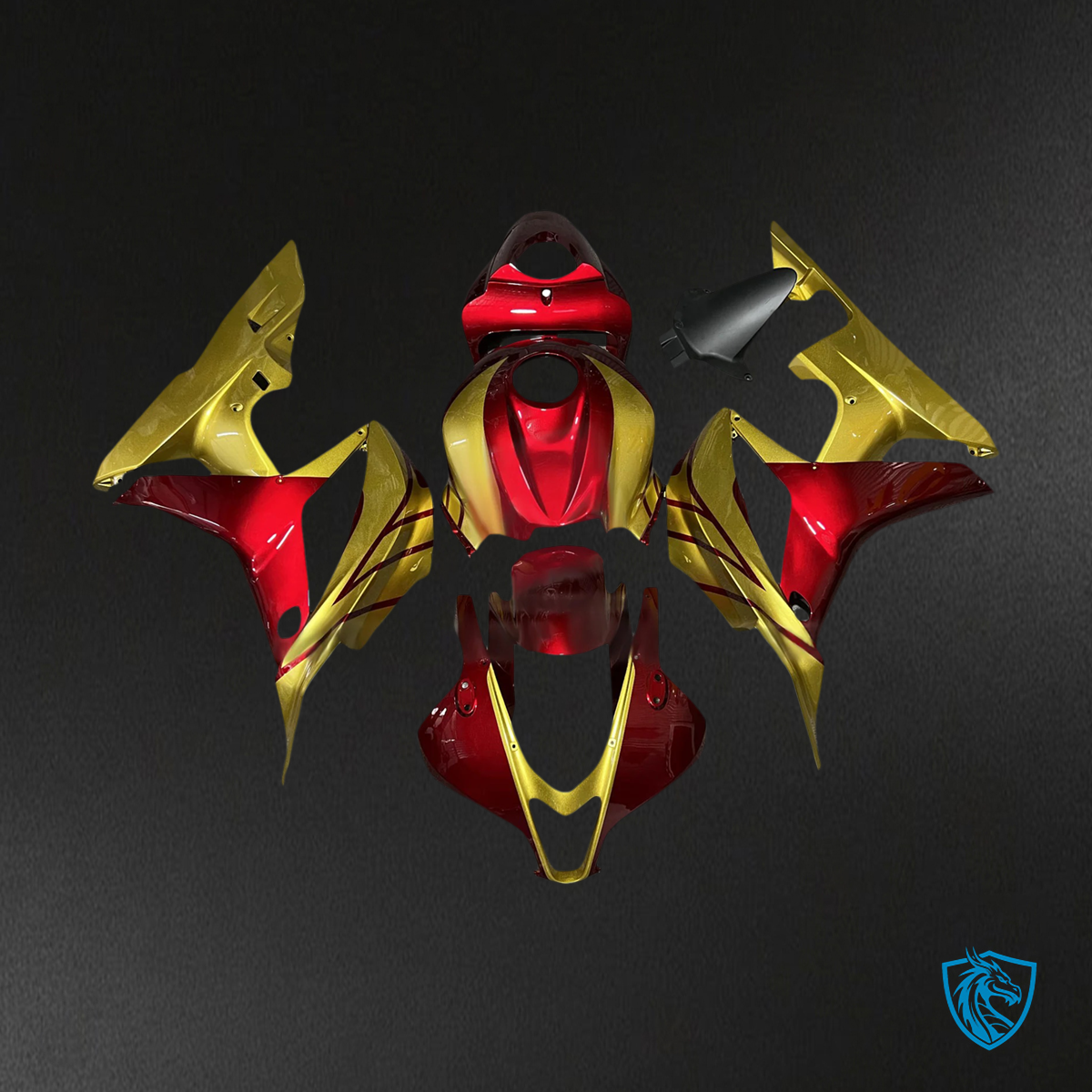 Honda CBR600RR (2007-2008) Red & Gold - Fairing Kit