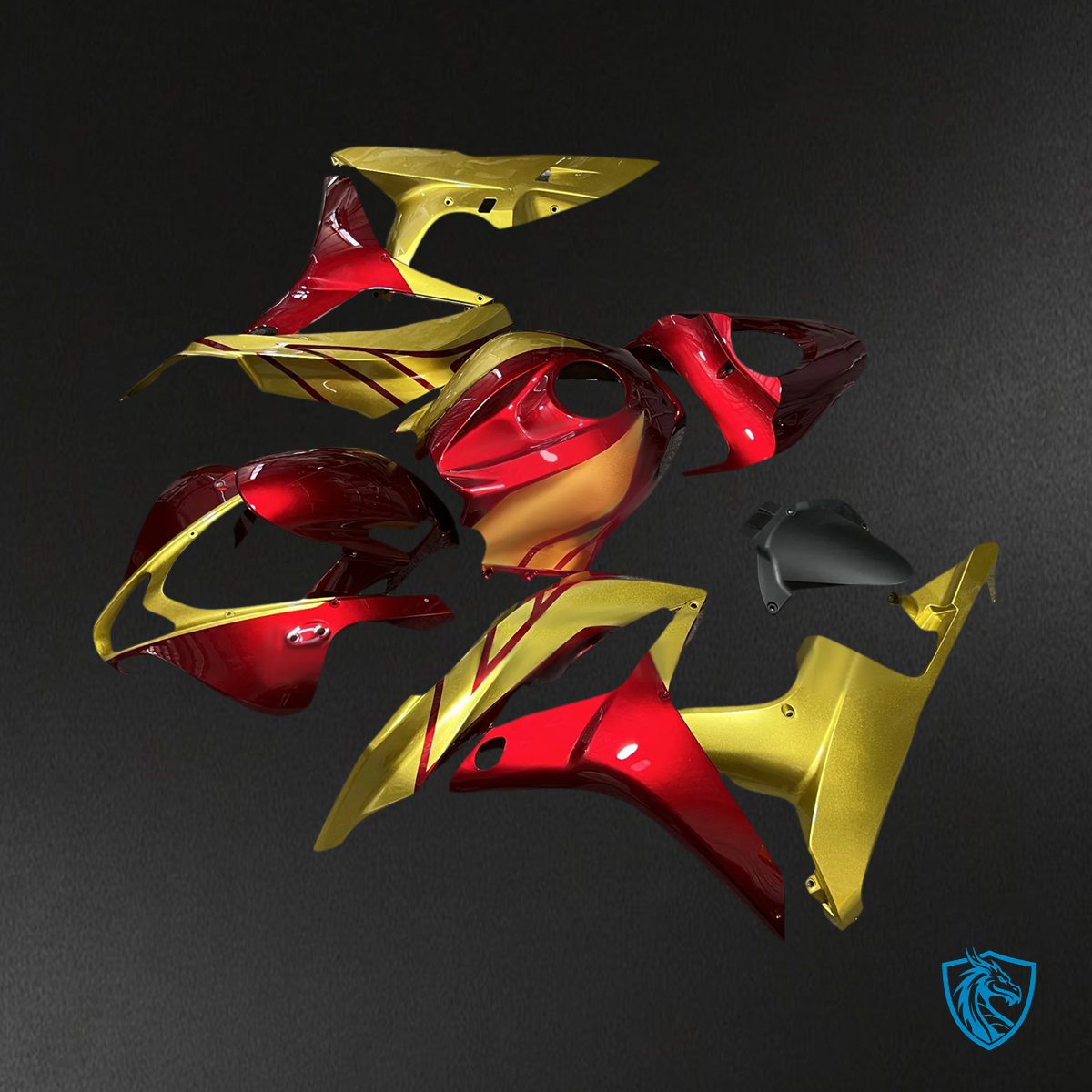 Honda CBR600RR (2007-2008) Red & Gold - Fairing Kit