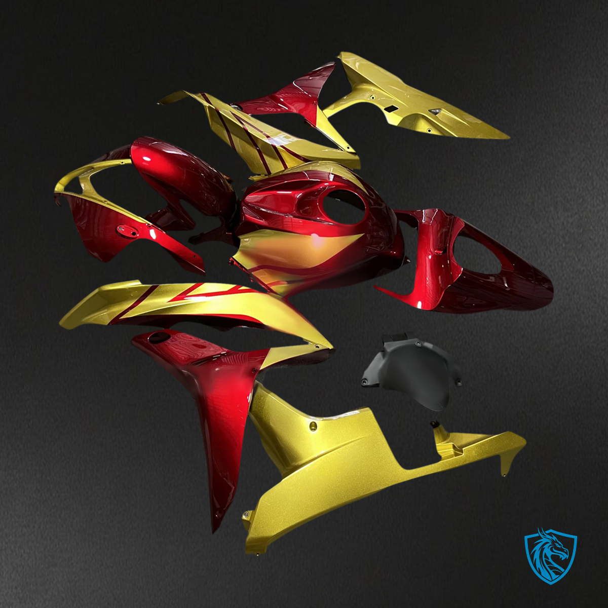 Honda CBR600RR (2007-2008) Red & Gold - Fairing Kit