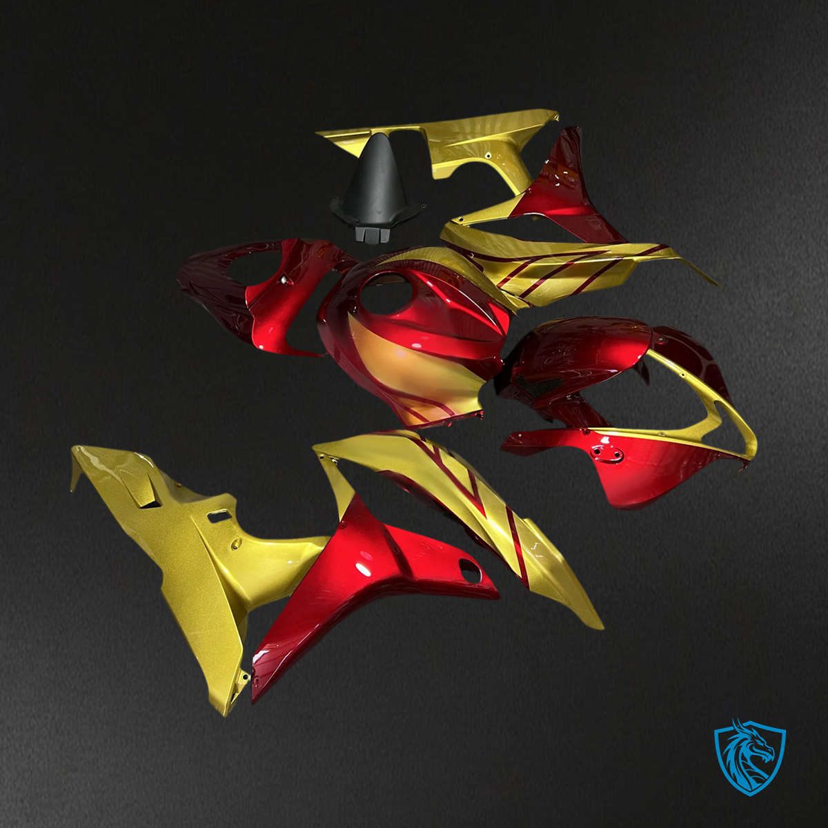 Honda CBR600RR (2007-2008) Red & Gold - Fairing Kit
