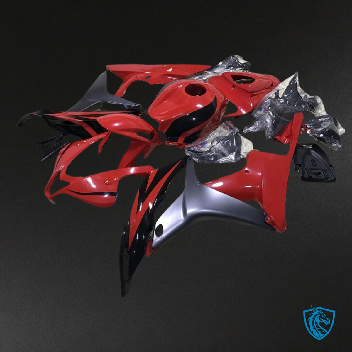 Honda CBR600RR (2007-2008) Red & Gray Fairing Kit | ABS Bodywork