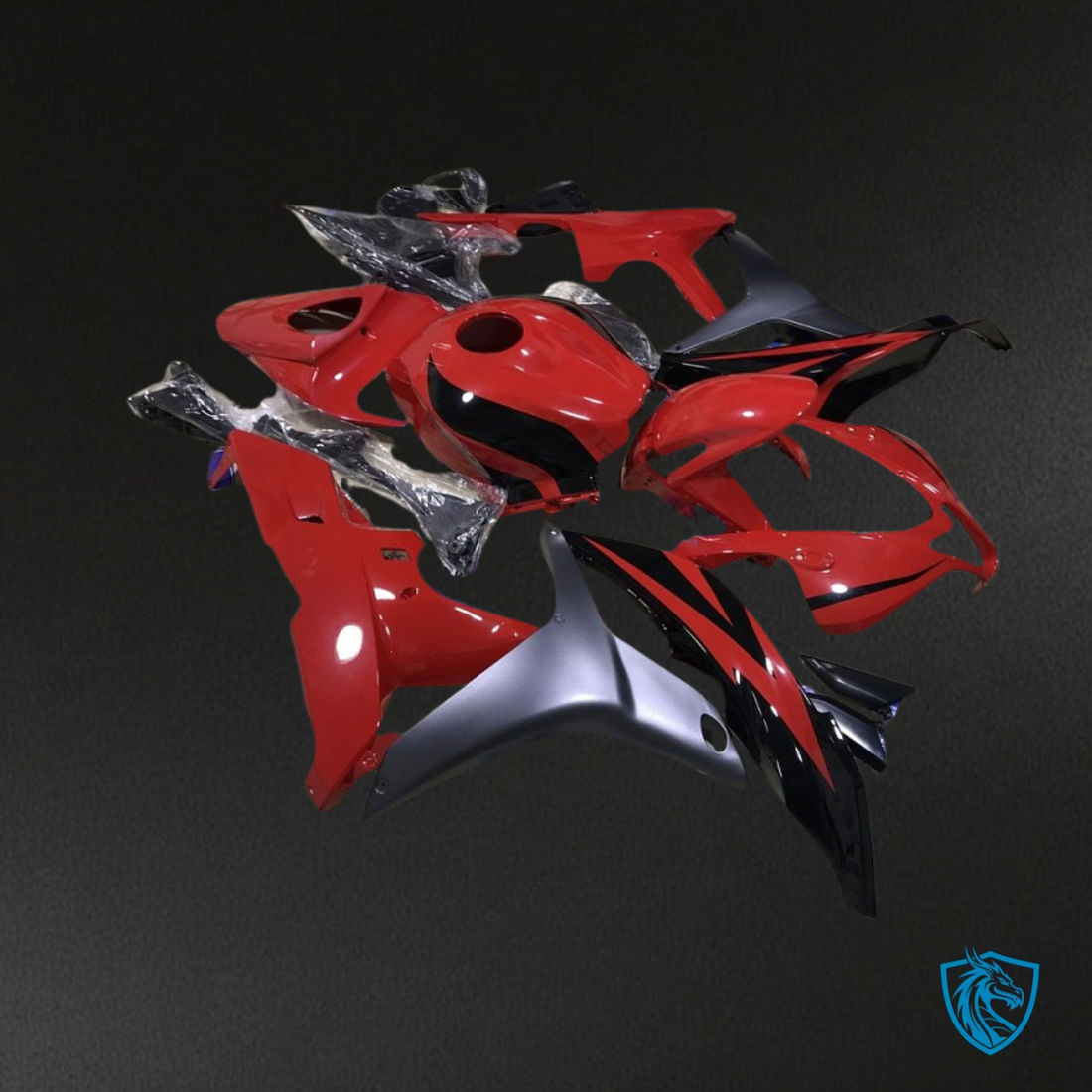 Honda CBR600RR (2007-2008) Red & Gray Fairing Kit | ABS Bodywork