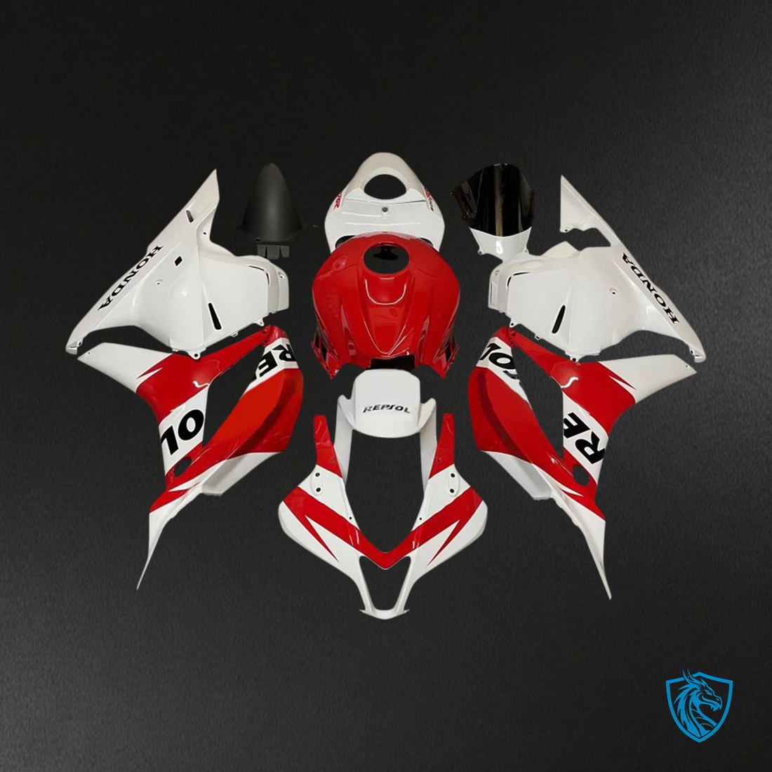 Honda CBR600RR (2007-2008) Red & White - Fairing Kit