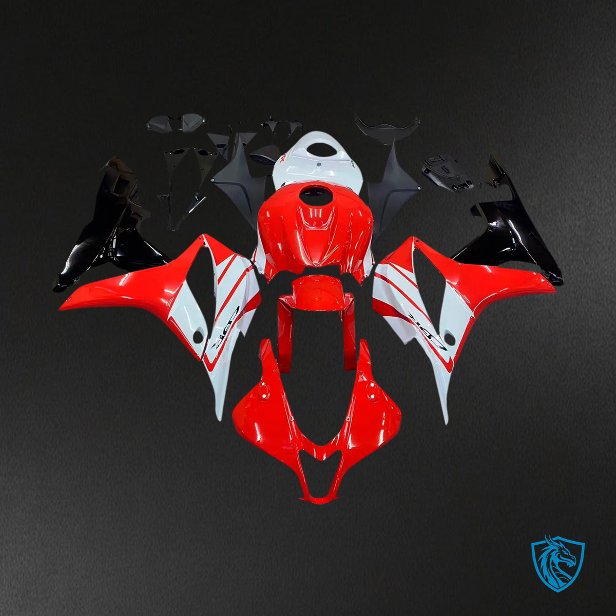Honda CBR600RR (2007-2008) Red & White - Fairing Kit