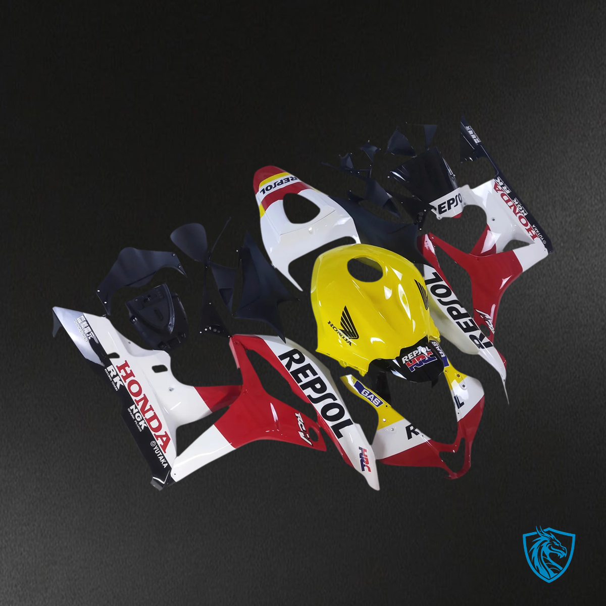 Honda CBR600RR (2007-2008) Red Yellow & White - Fairing Kit