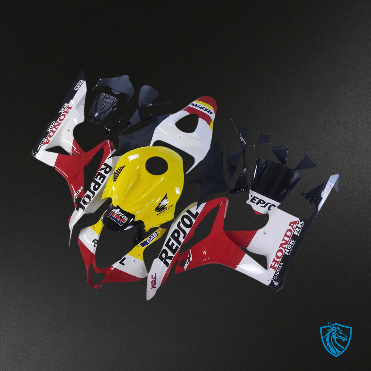Honda CBR600RR (2007-2008) Red Yellow & White - Fairing Kit
