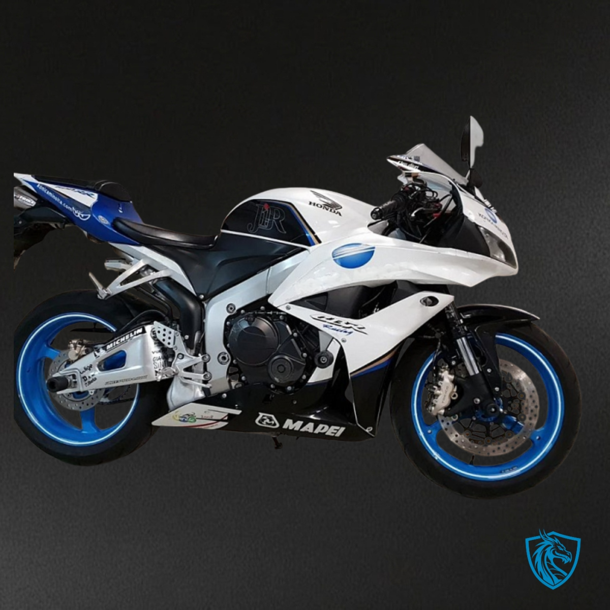 Honda CBR600RR (2007-2008) White & Black Konica Minolta Fairing Kit | ABS Bodywork