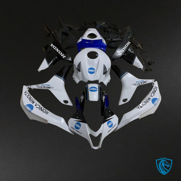 Honda CBR600RR (2007-2008) White & Black Konica Minolta Fairing Kit | ABS Bodywork