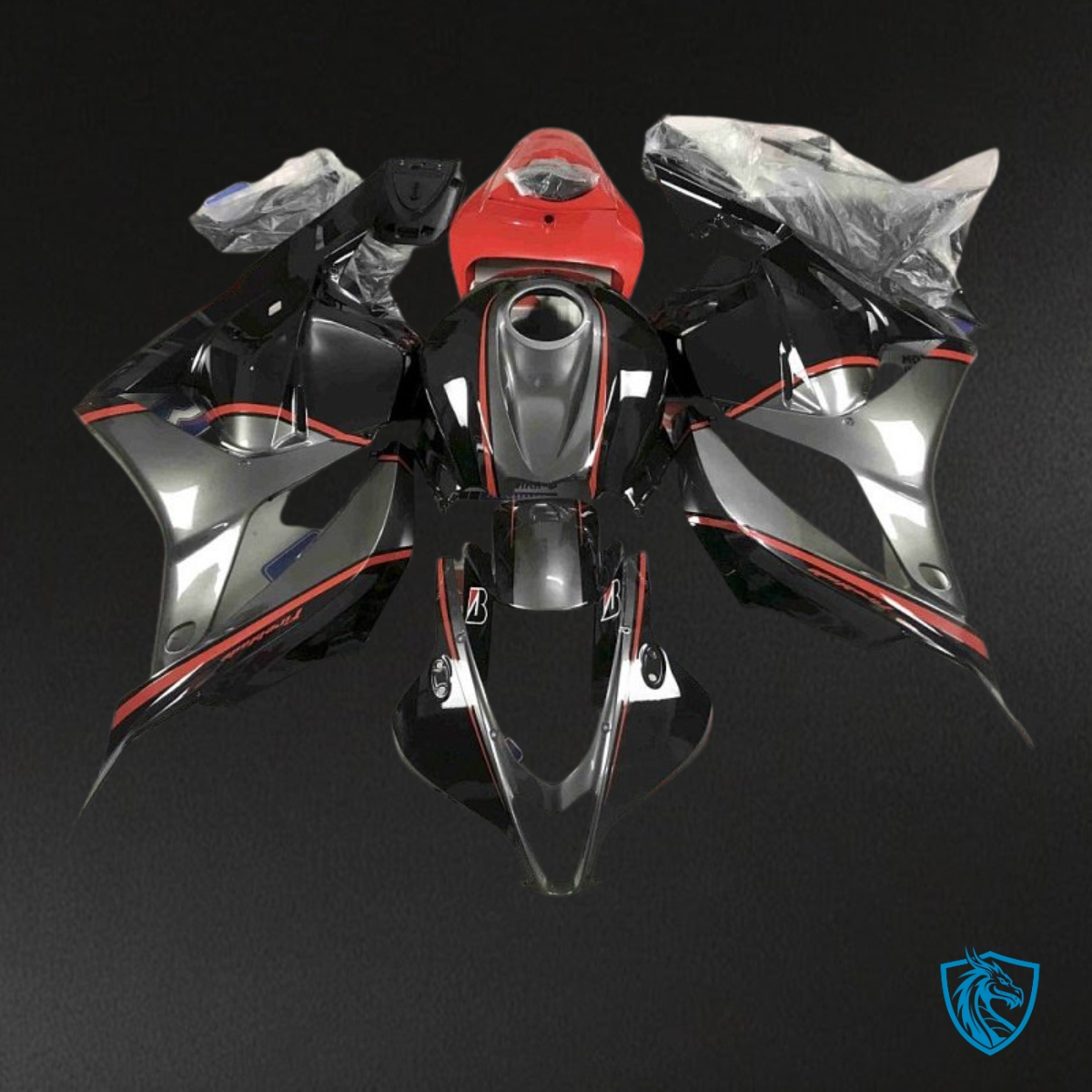 Honda CBR600RR (2009-2012) Black & Gray Fairing Kit – Aftermarket ABS Bodywork