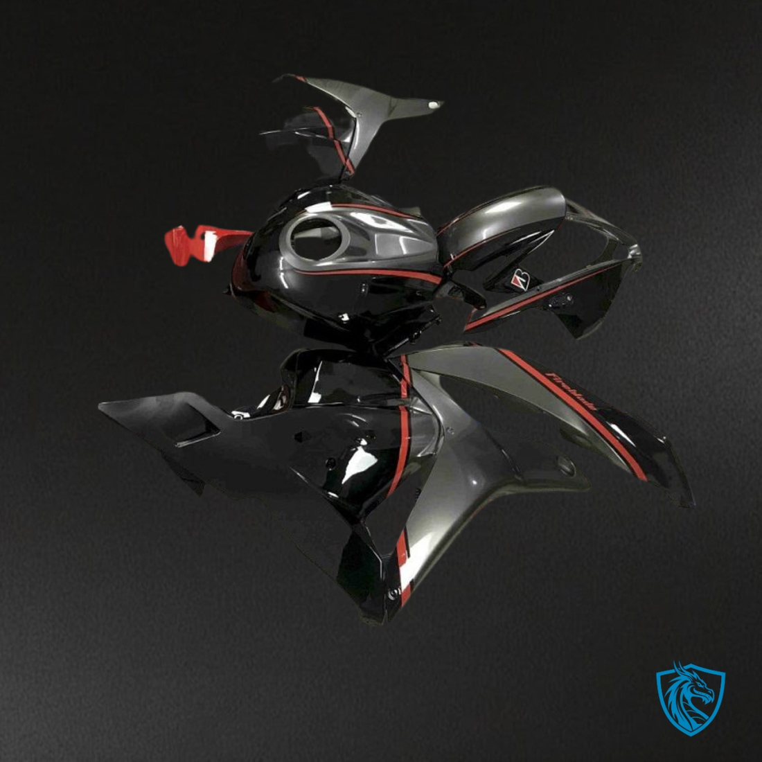 Honda CBR600RR (2009-2012) Black & Gray Fairing Kit – Aftermarket ABS Bodywork