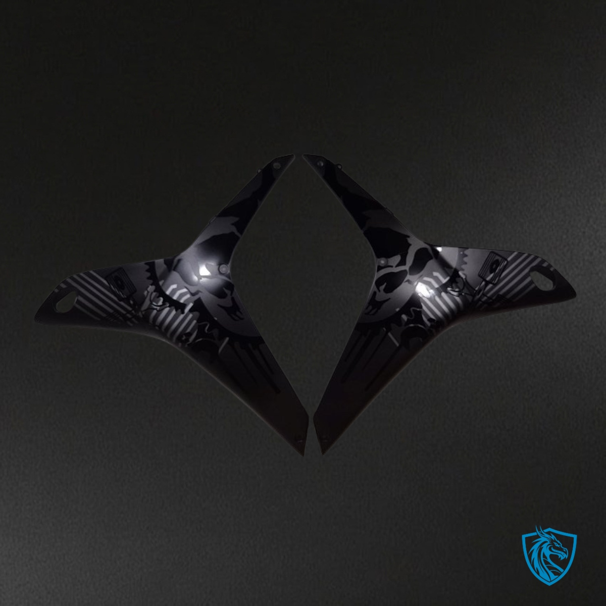Honda CBR600RR (2009-2012) Black with Print - Custom ABS Fairing Kit