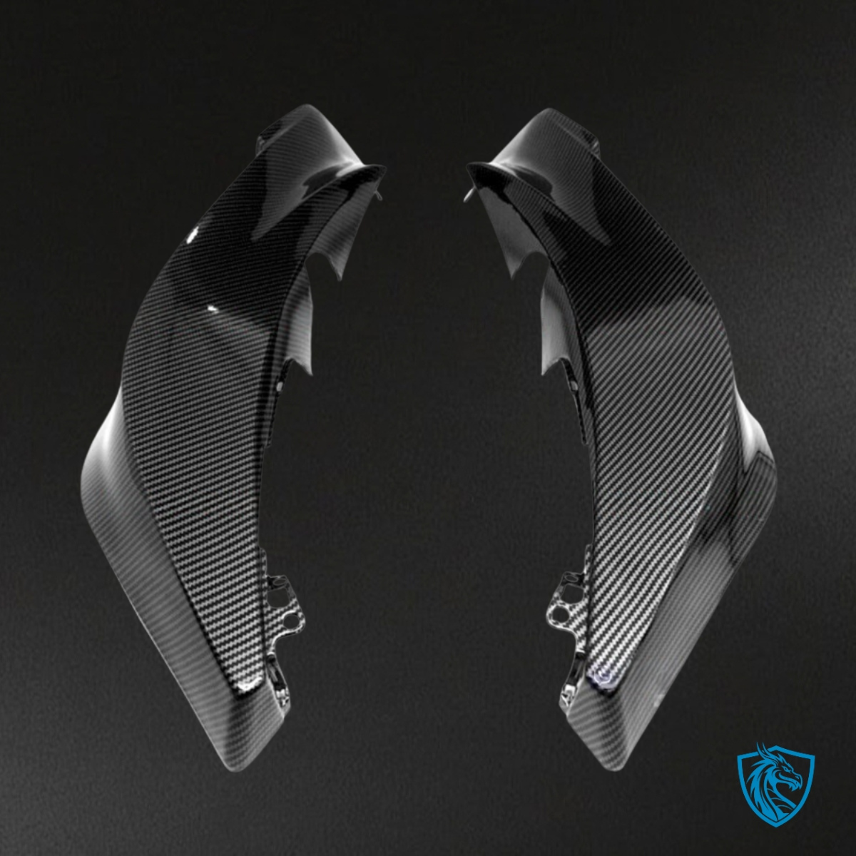 Honda CBR600RR (2009-2012) Black & Gray Carbon Fabric - Custom ABS Fairing Kit