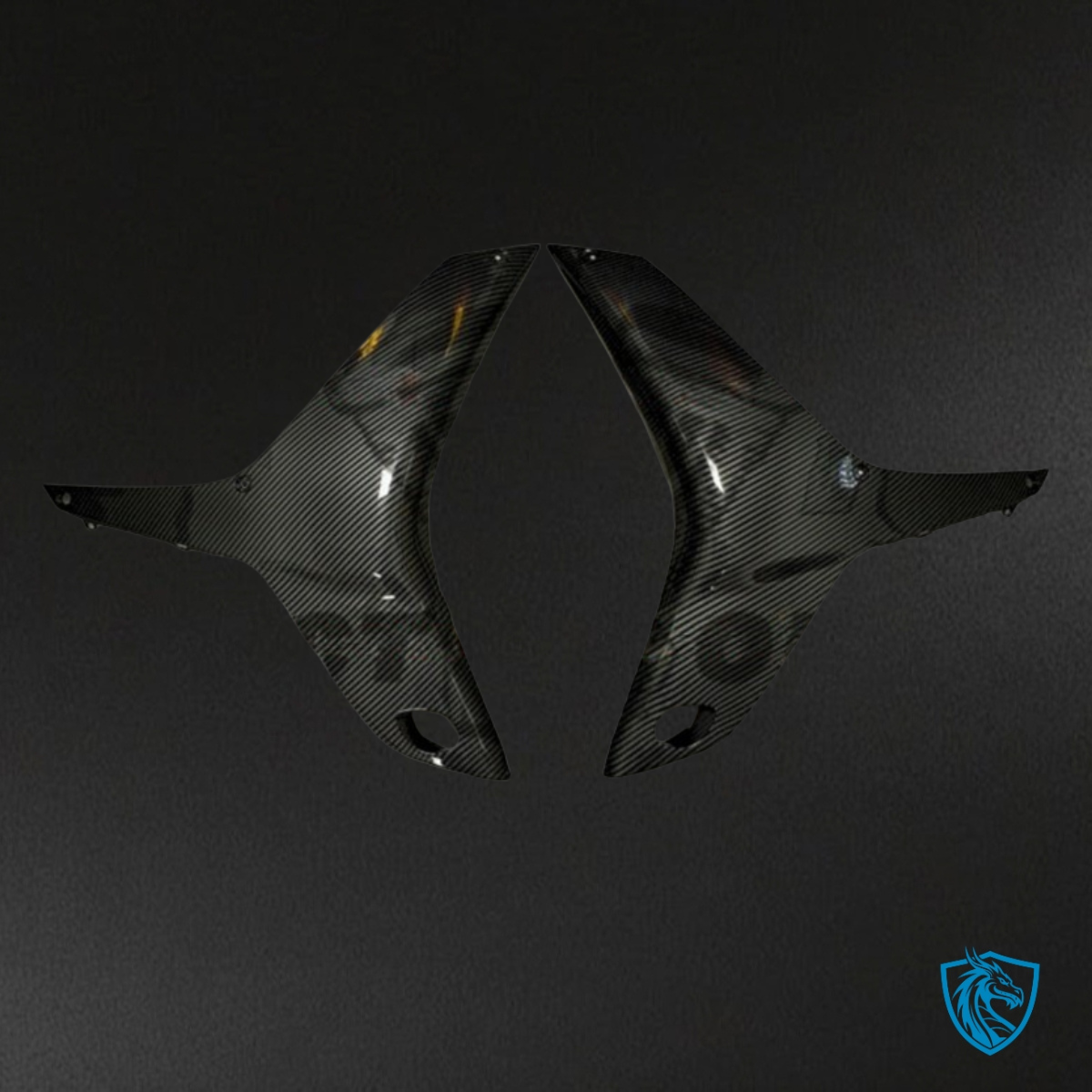 Honda CBR600RR (2009-2012) Black & Gray Carbon Fabric - Custom ABS Fairing Kit