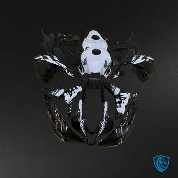 Honda CBR600RR (2009-2012) Black & White Blotches - MERGEment Motorcycle Fairings Kit