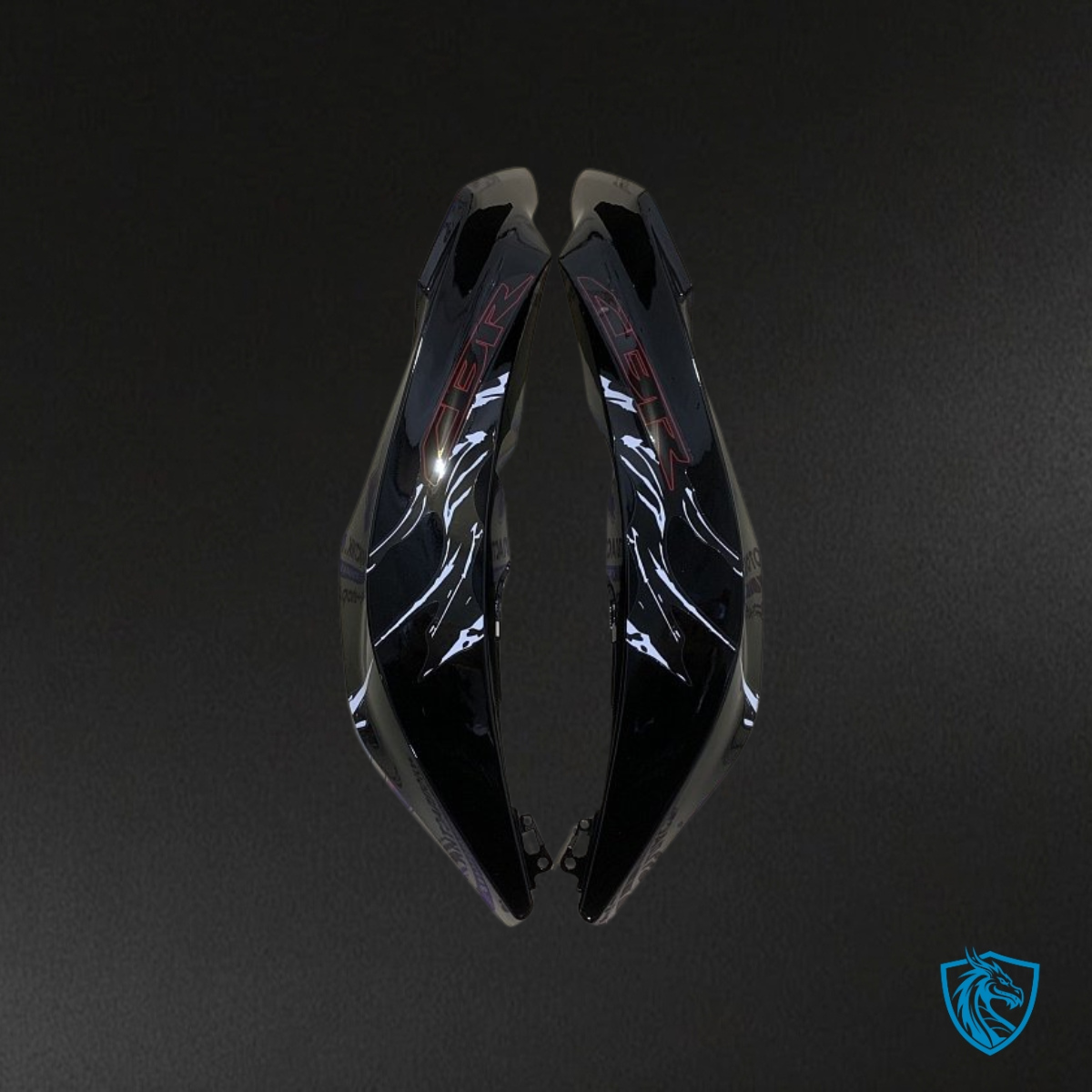 Honda CBR600RR (2009-2012) Black & White Blotches - MERGEment Motorcycle Fairings Kit