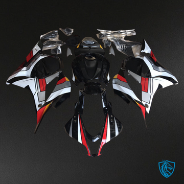 Honda CBR600RR (2009-2012) Black, White & Red - Custom ABS Fairing Kit