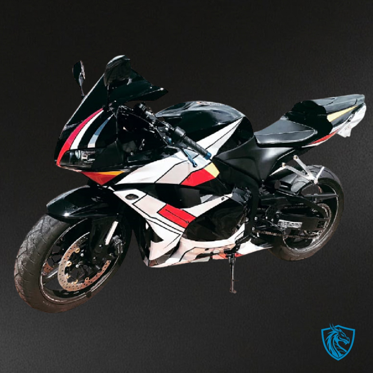 Honda CBR600RR (2009-2012) Black, White & Red - Custom ABS Fairing Kit