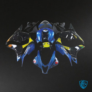 Honda CBR600RR (2009-2012) Black, Yellow & Blue Shark Gloss - Custom ABS Fairing Kit