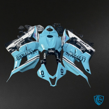 Honda CBR600RR (2009-2012) Light Blue, Black & White Fairing Kit - Aftermarket ABS Bodywork