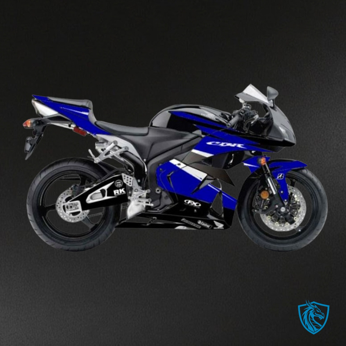 Honda CBR600RR (2009-2012) Gloss Blue & White - Custom ABS Fairing Kit