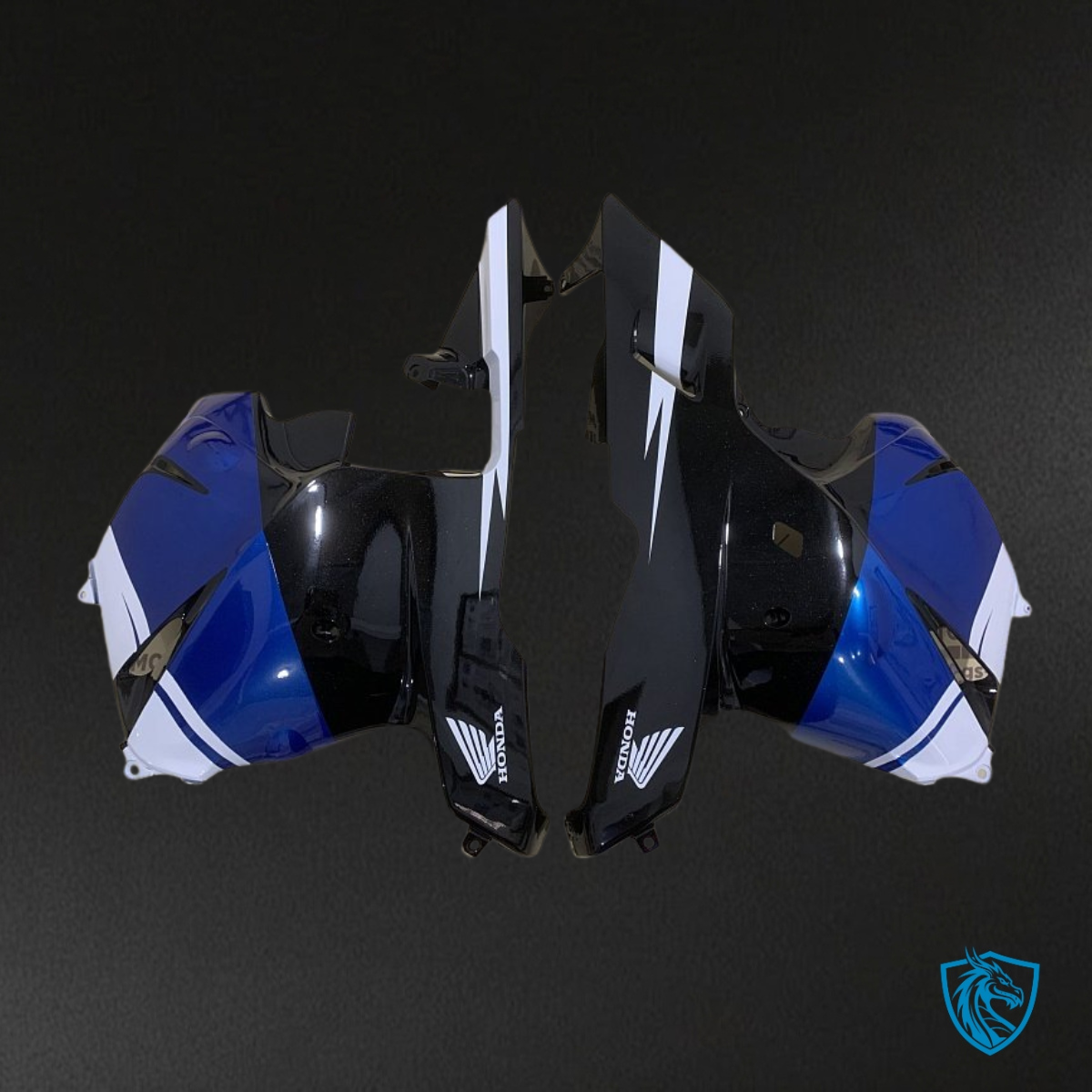 Honda CBR600RR (2009-2012) Gloss Blue & White - Custom ABS Fairing Kit