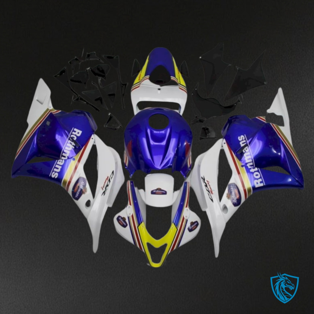 Honda CBR600RR (2009-2012) Blue, White & Yellow Rothmans Fairing Kit | ABS Bodywork