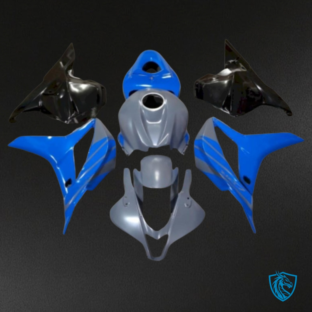 Honda CBR600RR (2009-2012) Gray, Blue & Black - MERGEment Motorcycle Fairings Kit