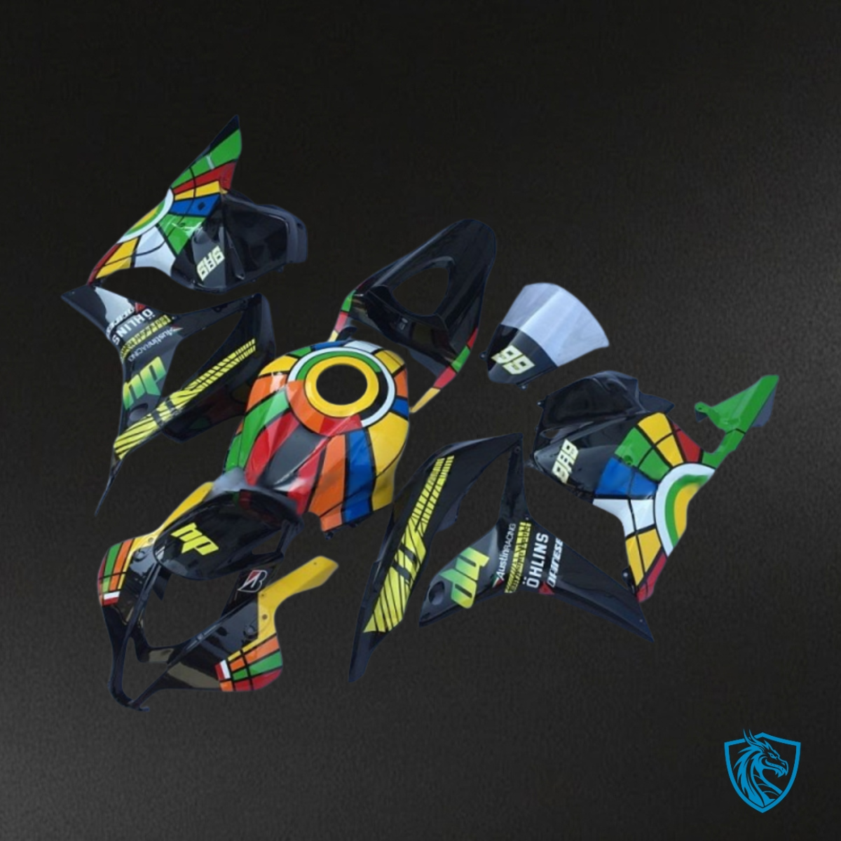 Honda CBR600RR (2009-2012) Green, Black & Yellow Fairing Kit | ABS Bodyworkd