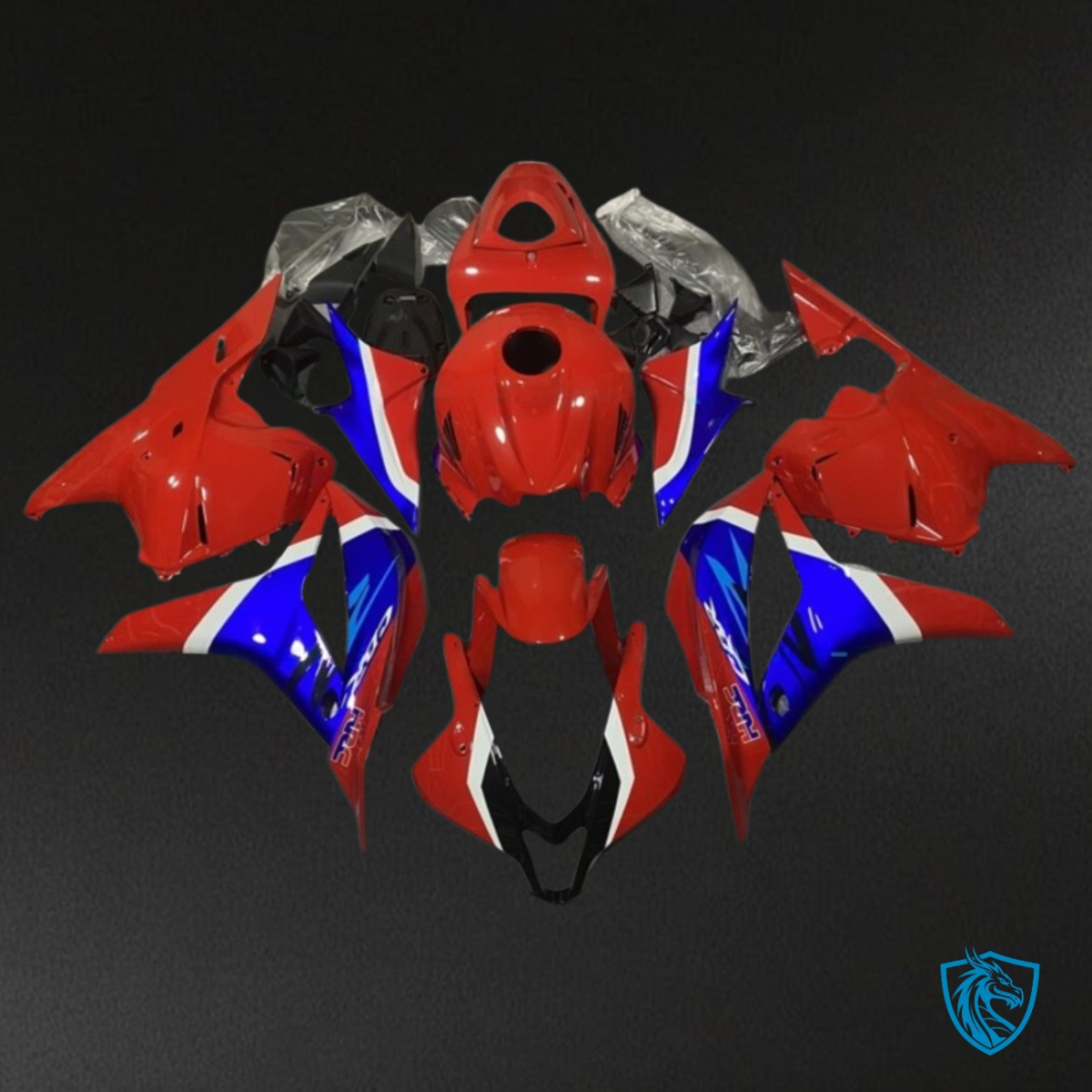 Honda CBR600RR (2009-2012) Red, White & Blue Glossy Fairing Kit | ABS Bodywork