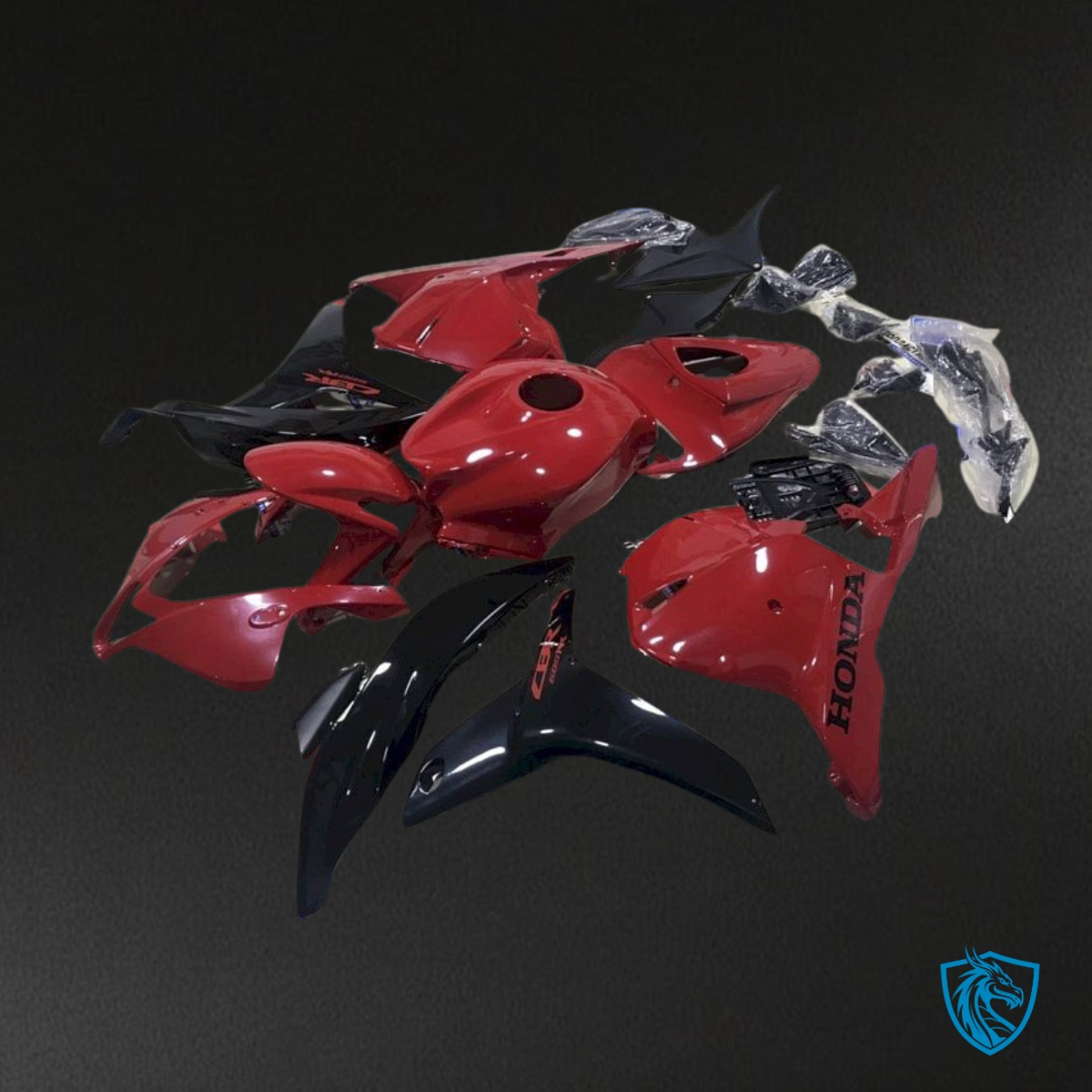 Honda CBR600RR (2009-2012) Red & Black Glossy - Custom ABS Fairing Kit