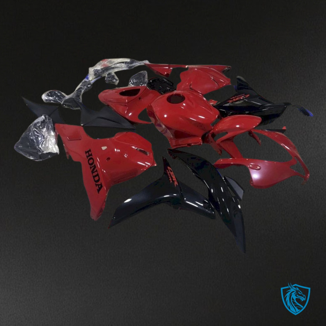 Honda CBR600RR (2009-2012) Red & Black Glossy - Custom ABS Fairing Kit