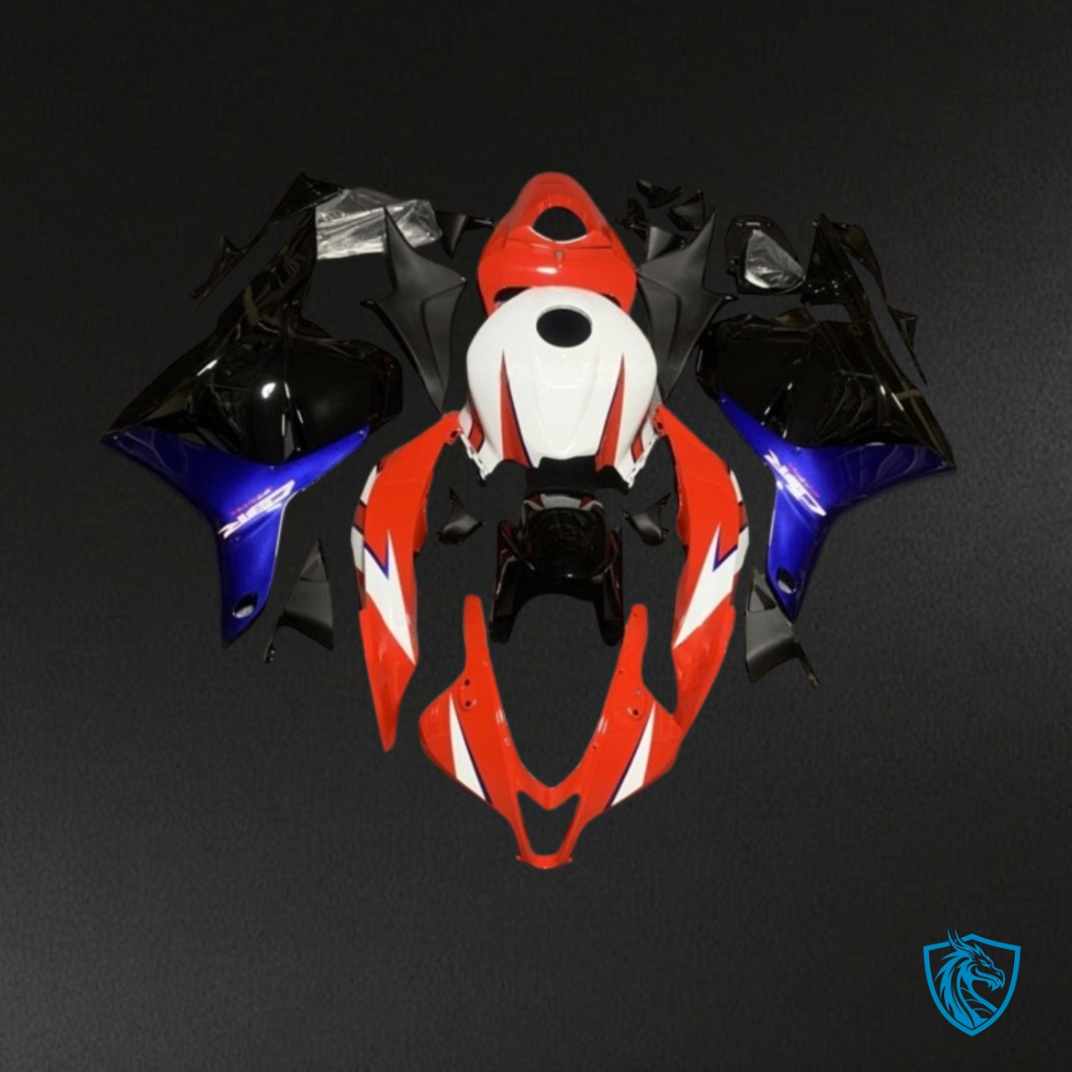 Honda CBR600RR (2009-2012) Red, Blue, Black & White - Custom ABS Fairing Kit
