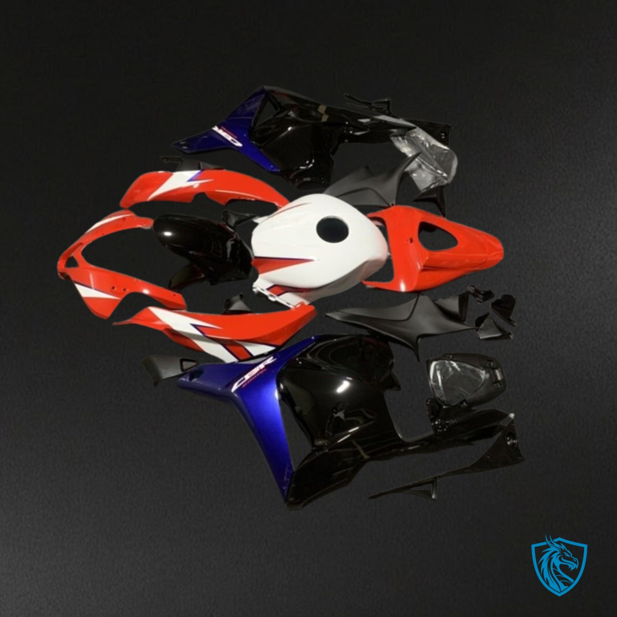 Honda CBR600RR (2009-2012) Red, Blue, Black & White - Custom ABS Fairing Kit