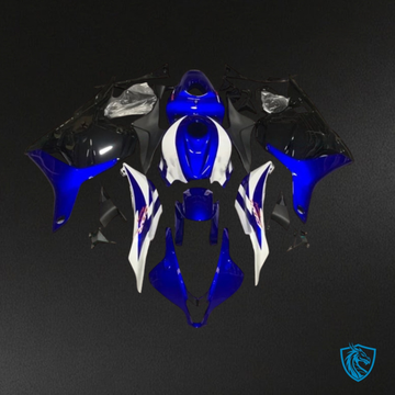 Honda CBR600RR (2009-2012) White, Black & Blue Glossy - Custom ABS Fairing Kit