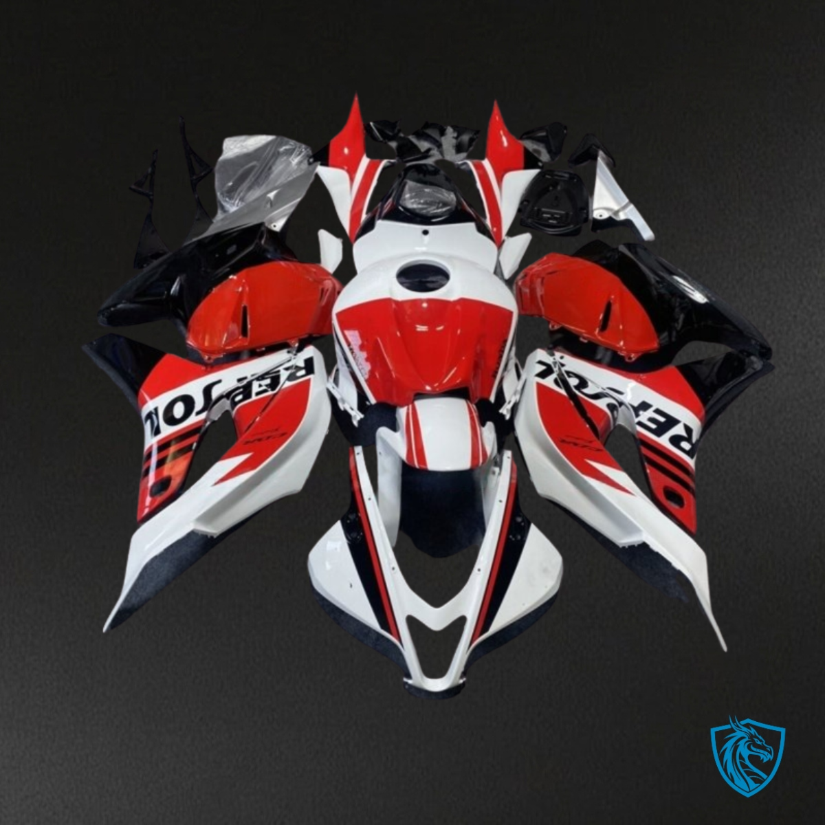 Honda CBR600RR (2009-2012) White, Red & Black Repsol - MERGEment Motorcycle Fairings Kit