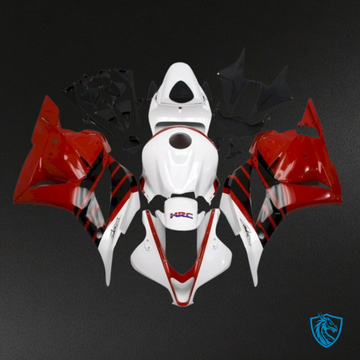 Honda CBR600RR (2009-2012) White, Black & Red with Logo - Custom ABS Fairing Kit