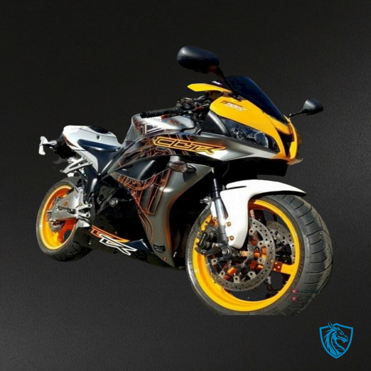 Honda CBR600RR (2009-2012) White, Black & Yellow Fairing Kit | ABS Bodywork