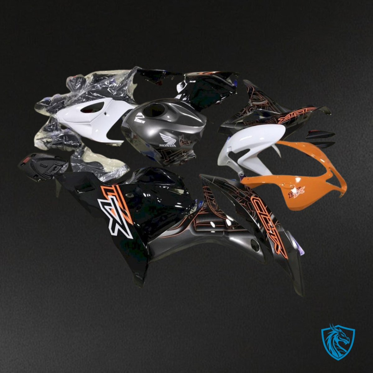 Honda CBR600RR (2009-2012) White, Black & Yellow Fairing Kit | ABS Bodywork
