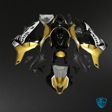 Honda CBR600RR (2009-2012) White, Black & Gold Fairing Kit - Aftermarket ABS Bodywork