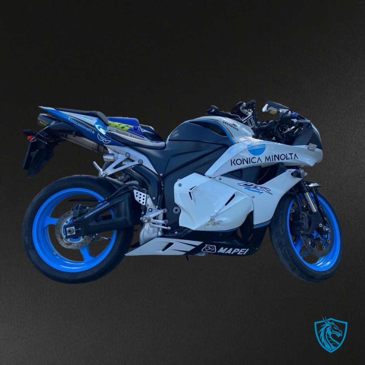 Honda CBR600RR (2009-2012) White, Blue & Black - Custom ABS Fairing Kit