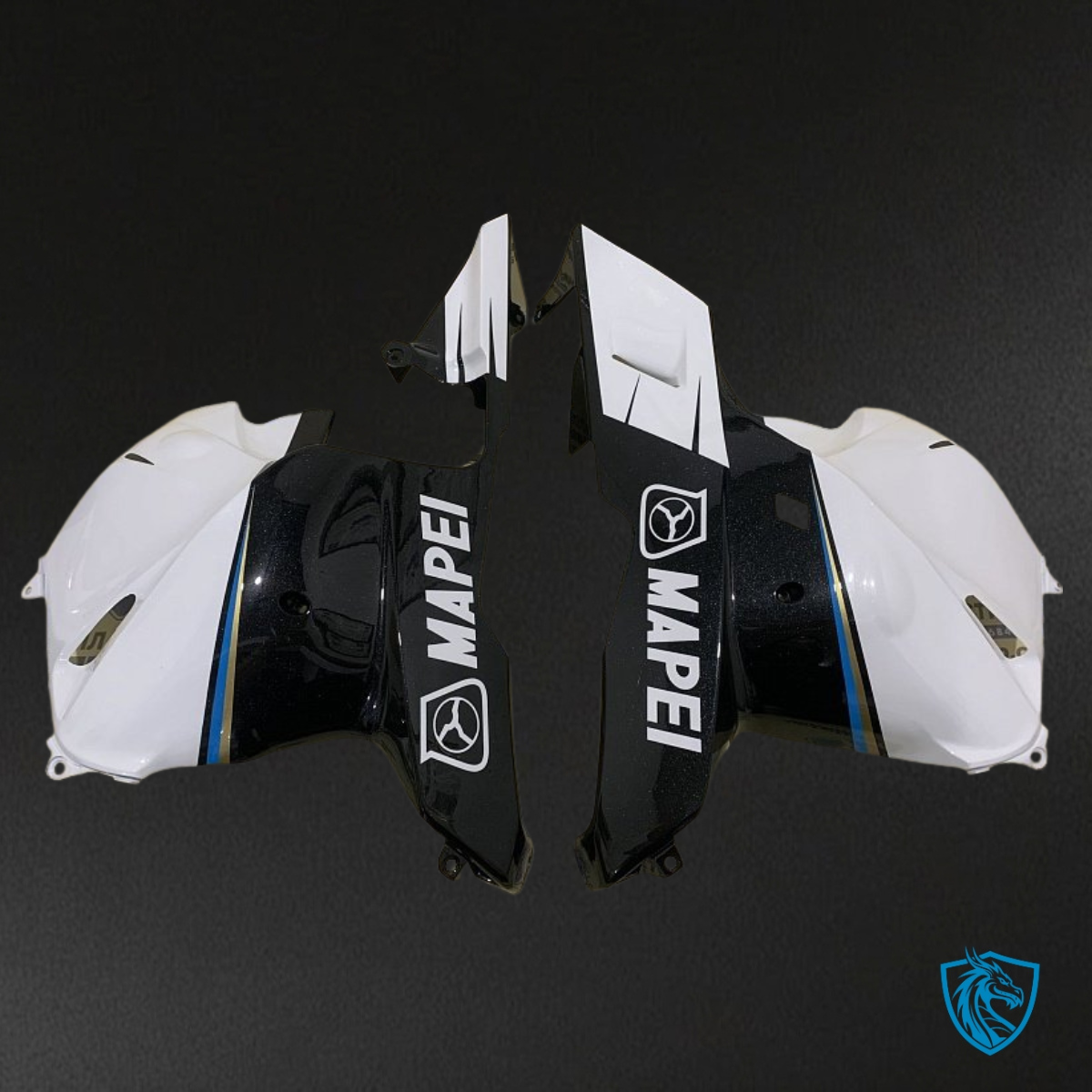 Honda CBR600RR (2009-2012) White, Blue & Black - Custom ABS Fairing Kit